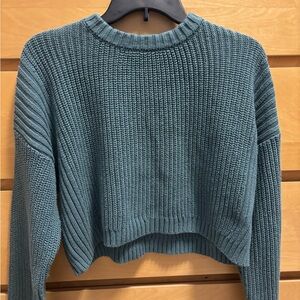 LA Hearts Teal Crew Neck Sweater